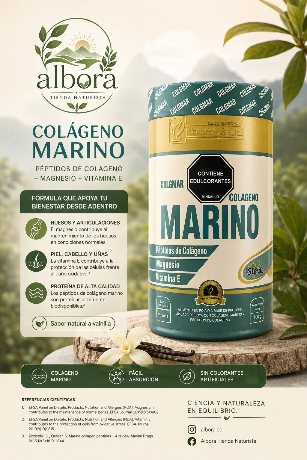 COLMAR Colágeno Marino – Nutrición para tus Articulaciones, Huesos y Piel