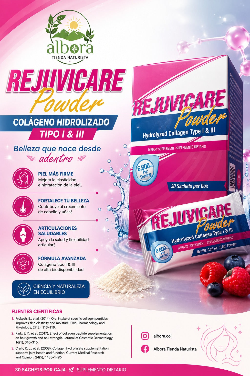 ✨ Rejuvicare Powder – Colágeno Hidrolizado Tipo I & III