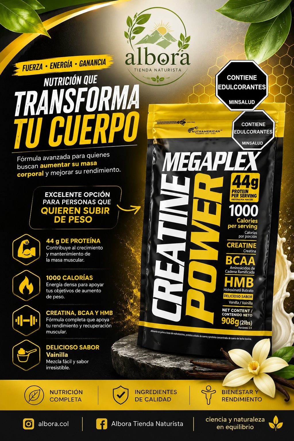 💪 Mega Plex – Creatine Protein Power